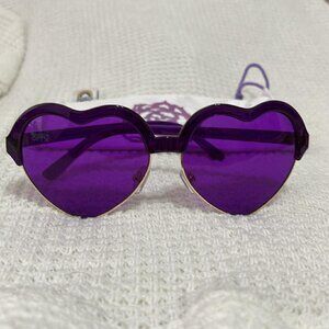 RARE RainbowOptx Mood Boosting Purple Heart Sunglasses w Pouch